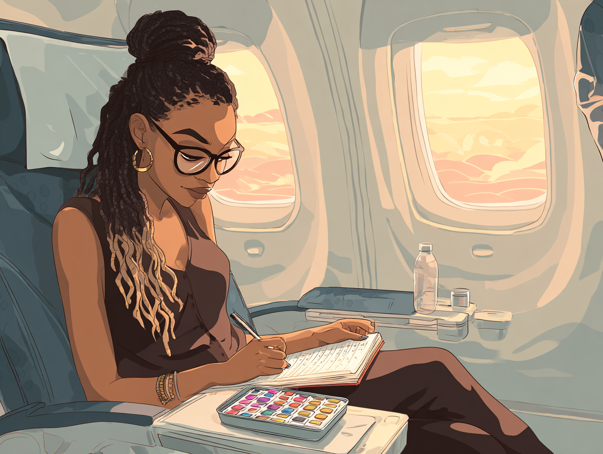 Journal artwork for Staying Grounded on the Go: A Self-Care Plan for Traveling with Bipolar Disorder